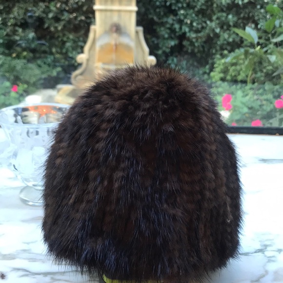 RODIER PARIS Mink Vison Fur cap beanie hat main image 5